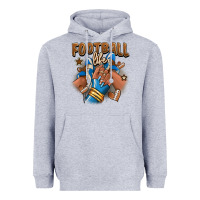 Heather Grey Football life afro girl sneakers Heavyweight Hoodie - RanaPortraitStore