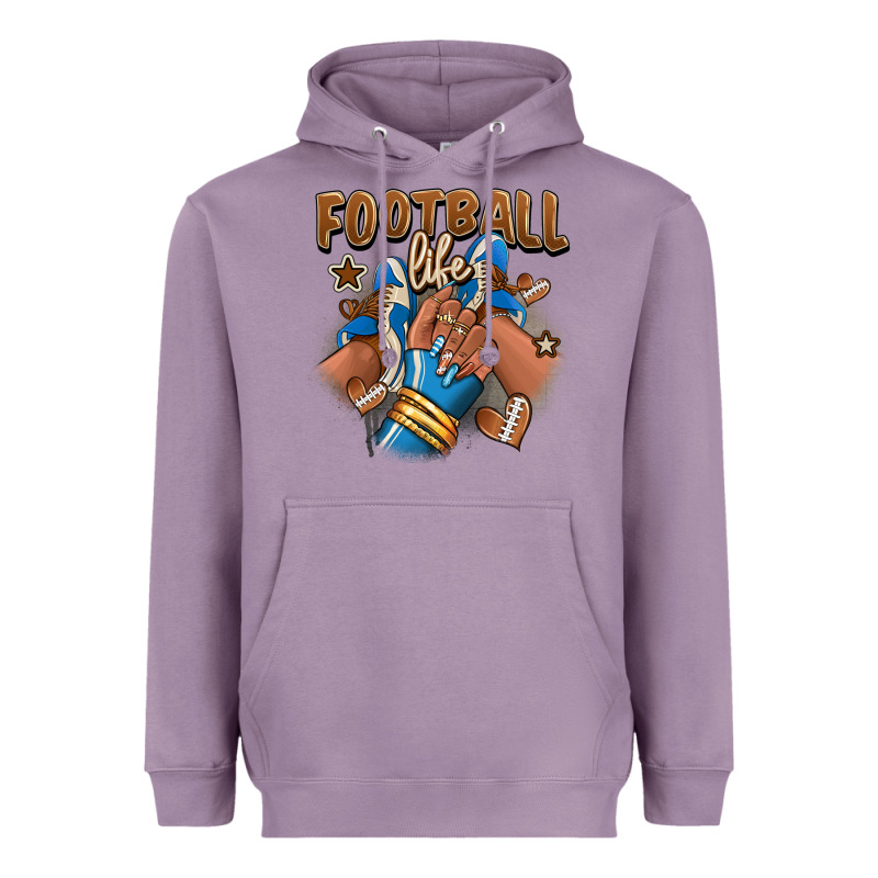 Football Life Afro Girl Sneakers Heavyweight Hoodie by RanaPortraitStore | Teevron