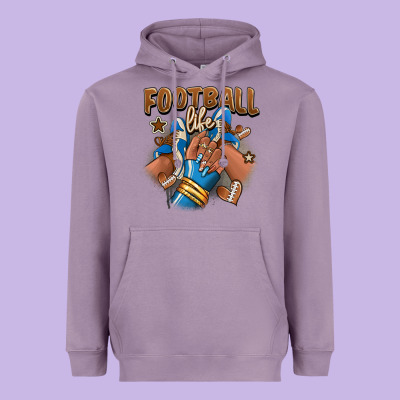 Heavyweight Hoodie Football life afro girl sneakers