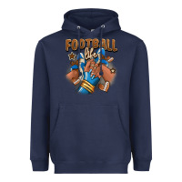 Navy Football life afro girl sneakers Heavyweight Hoodie - RanaPortraitStore
