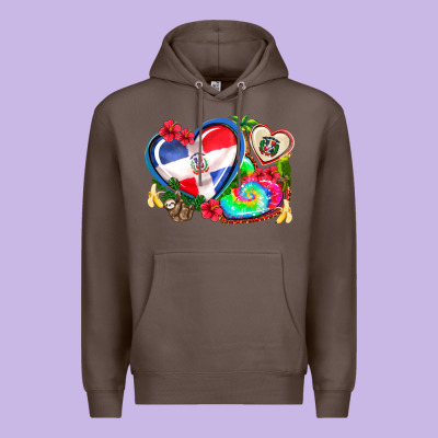 Western Leopard  Dominican Republic  Hearts Premium Hoodie Designed By Adodesignshop