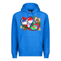 True Royal western leopard  dominican republic  hearts Premium Hoodie - AdoDesignShop