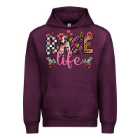 Mauve Wine race life Urban Hoodie - Artiststas