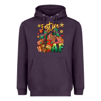 Plum Festive af Christmas black girl sneakers Heavyweight Hoodie - RanaPortraitStore