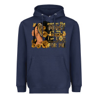 Navy Even in the midst of my storm afro woman Heavyweight Hoodie - RanaPortraitStore