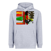 Heather Grey I am black history Afro American woman Heavyweight Hoodie - RanaPortraitStore