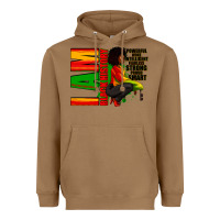 Toasted Coconut I am black history Afro American woman Heavyweight Hoodie - RanaPortraitStore