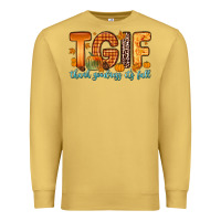 Antique Gold tgif thank goodness it s fall Premium Sweatshirt - Zillion Design Studio