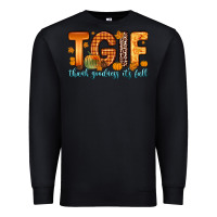 Black tgif thank goodness it s fall Premium Sweatshirt - Zillion Design Studio
