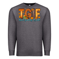 Charcoal Heather tgif thank goodness it s fall Premium Sweatshirt - Zillion Design Studio