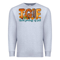Heather Grey tgif thank goodness it s fall Premium Sweatshirt - Zillion Design Studio