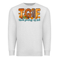 Oatmeal Heather tgif thank goodness it s fall Premium Sweatshirt - Zillion Design Studio
