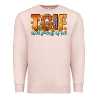 Pale Pink tgif thank goodness it s fall Premium Sweatshirt - Zillion Design Studio