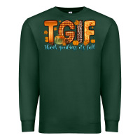 Sports Green tgif thank goodness it s fall Premium Sweatshirt - Zillion Design Studio