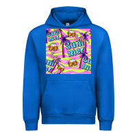 Cobalt hello summer and beer seamless pattern Urban Hoodie - BundleAndBundleShop