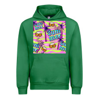 Emerald hello summer and beer seamless pattern Urban Hoodie - BundleAndBundleShop