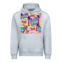Heather Grey hello summer and beer seamless pattern Urban Hoodie - BundleAndBundleShop
