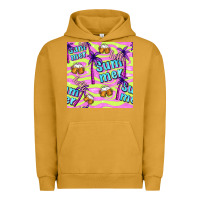 Pigment Peanut Butter hello summer and beer seamless pattern Urban Hoodie - BundleAndBundleShop