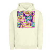 Pigment Pistachio hello summer and beer seamless pattern Urban Hoodie - BundleAndBundleShop