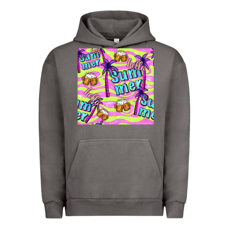 Hello Summer And Beer Seamless Pattern Urban Hoodie by BundleAndBundleShop | Teevron