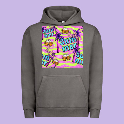 Hello Summer And Beer Seamless Pattern Urban Hoodie Designed By Bundleandbundleshop