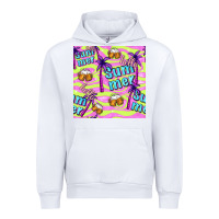 White hello summer and beer seamless pattern Urban Hoodie - BundleAndBundleShop