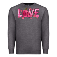 Charcoal Heather love breast cancer Premium Sweatshirt - Zillion Design Studio