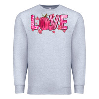 Heather Grey love breast cancer Premium Sweatshirt - Zillion Design Studio
