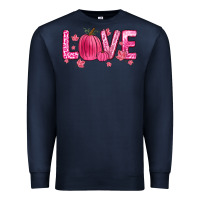 Navy love breast cancer Premium Sweatshirt - Zillion Design Studio