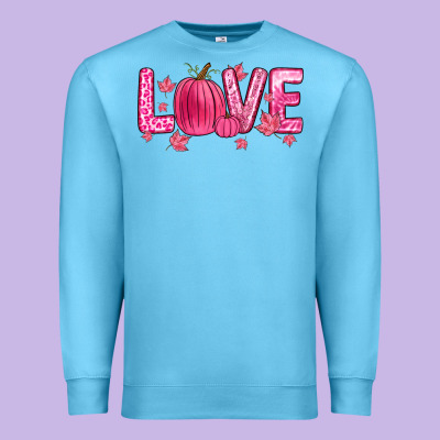 Love Breast Cancer Premium Sweatshirt Designed By Zillion Design Studio