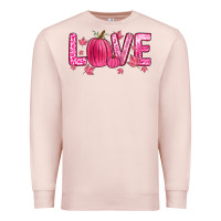 Pale Pink love breast cancer Premium Sweatshirt - Zillion Design Studio