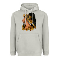 Moon Dust Gold roses afro woman Heavyweight Hoodie - RanaPortraitStore