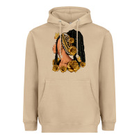 Mushroom Gold roses afro woman Heavyweight Hoodie - RanaPortraitStore