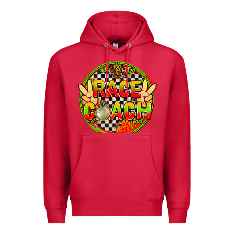 Race Coach With Leopard And Peace Hand Premium Hoodie by AdoDesignShop | Teevron