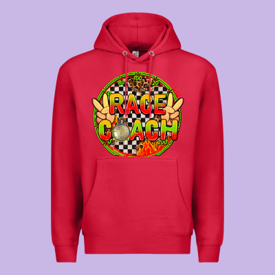 Race Coach With Leopard And Peace Hand Premium Hoodie Designed By Adodesignshop