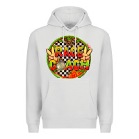 Dove Grey Race coach with leopard and peace hand Premium Hoodie - AdoDesignShop