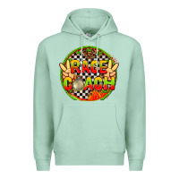 Seafoam Race coach with leopard and peace hand Premium Hoodie - AdoDesignShop