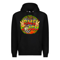 Black Race coach with leopard and peace hand Premium Hoodie - AdoDesignShop