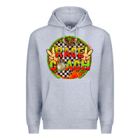 Heather Grey Race coach with leopard and peace hand Premium Hoodie - AdoDesignShop