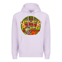 Lilac Race coach with leopard and peace hand Premium Hoodie - AdoDesignShop
