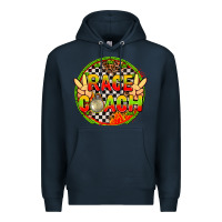 Navy Race coach with leopard and peace hand Premium Hoodie - AdoDesignShop