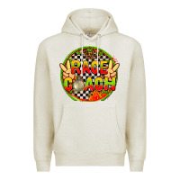 Oatmeal Heather Race coach with leopard and peace hand Premium Hoodie - AdoDesignShop