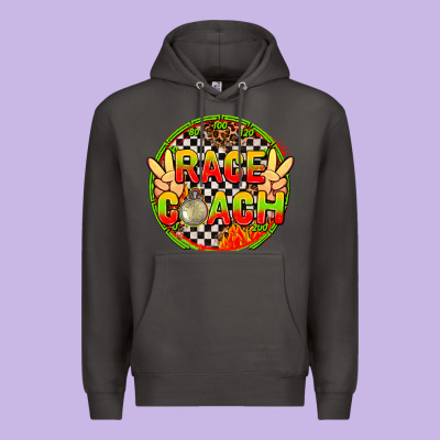 Race Coach With Leopard And Peace Hand Premium Hoodie Designed By Adodesignshop