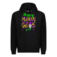 Black happy mardi gras y'all gnome Premium Hoodie - JahusDesignShop