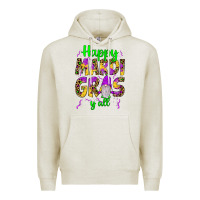 Oatmeal Heather happy mardi gras y'all gnome Premium Hoodie - JahusDesignShop