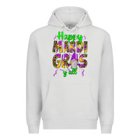 Dove Grey happy mardi gras y'all gnome Premium Hoodie - JahusDesignShop