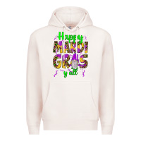 Pale Pink happy mardi gras y'all gnome Premium Hoodie - JahusDesignShop