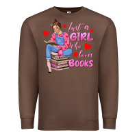 Chestnut just a girl who loves books Premium Sweatshirt - texasbilliewilder