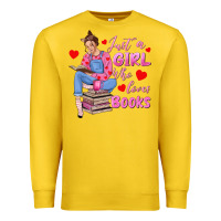 Lemon just a girl who loves books Premium Sweatshirt - texasbilliewilder