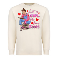 Sandshell just a girl who loves books Premium Sweatshirt - texasbilliewilder
